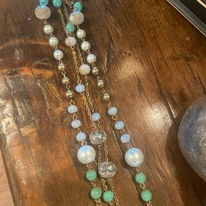 Long double layer necklace